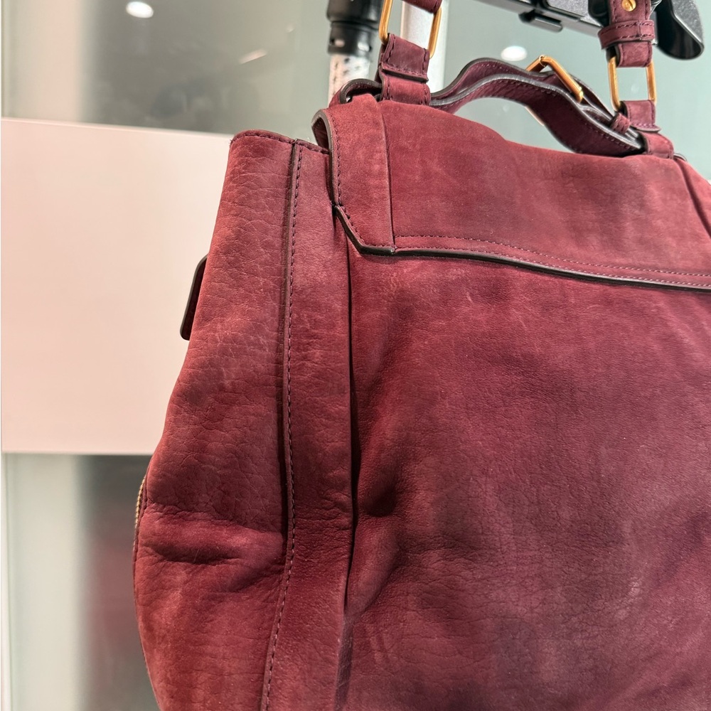 Chloe Burgundy Paraty suede Shoulder Bag - Picture 10 of 11